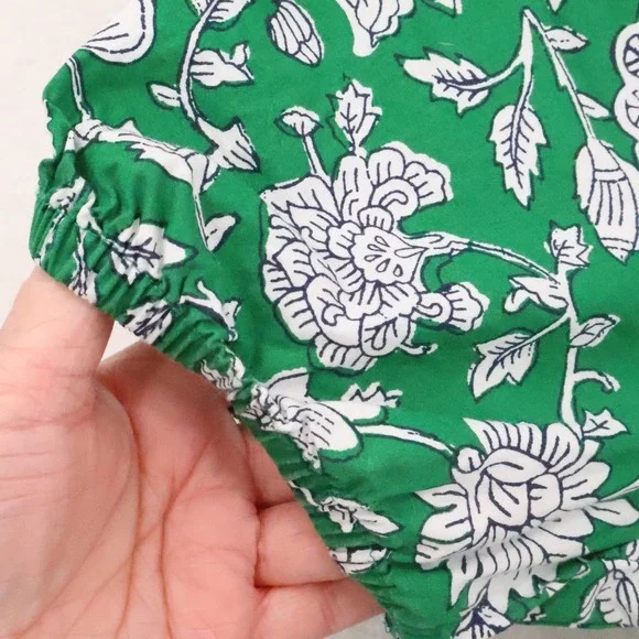 J Crew Floral Tiered Midi Dress Womens Size 00 Green Boho Cottage Pockets 2024 - Picture 5 of 13